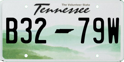 TN license plate B3279W