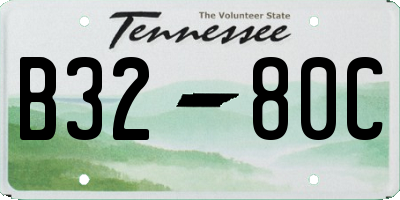 TN license plate B3280C