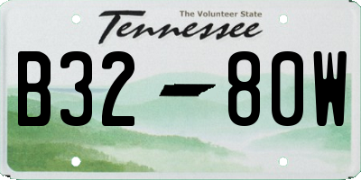 TN license plate B3280W