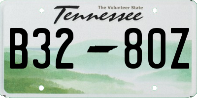 TN license plate B3280Z