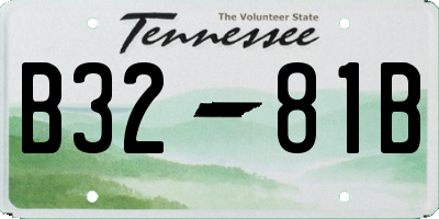 TN license plate B3281B