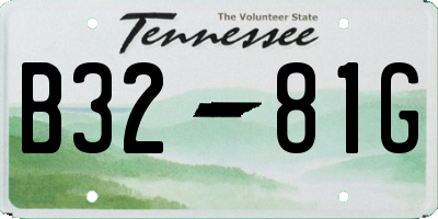 TN license plate B3281G