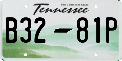 TN license plate B3281P