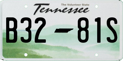 TN license plate B3281S