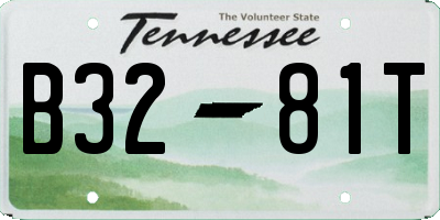 TN license plate B3281T
