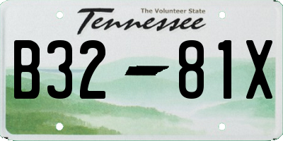 TN license plate B3281X
