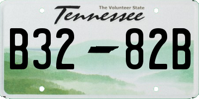 TN license plate B3282B