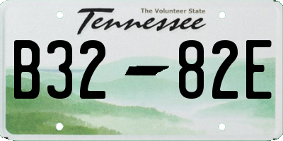 TN license plate B3282E