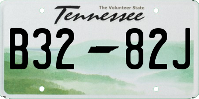 TN license plate B3282J