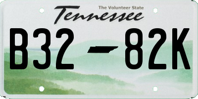 TN license plate B3282K