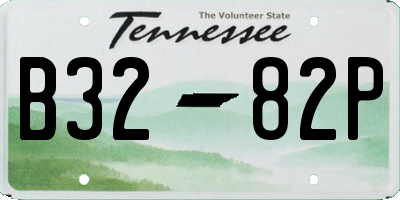 TN license plate B3282P