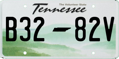 TN license plate B3282V