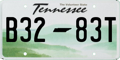 TN license plate B3283T