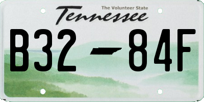 TN license plate B3284F
