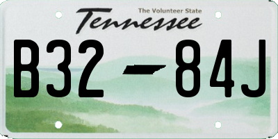 TN license plate B3284J