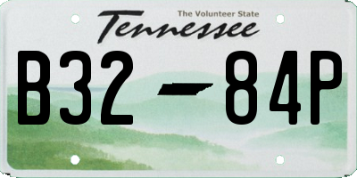 TN license plate B3284P