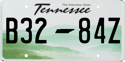 TN license plate B3284Z
