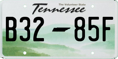 TN license plate B3285F