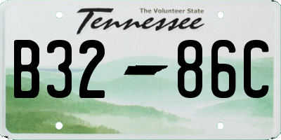 TN license plate B3286C