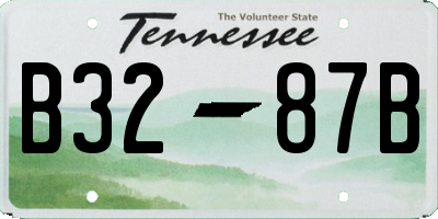 TN license plate B3287B