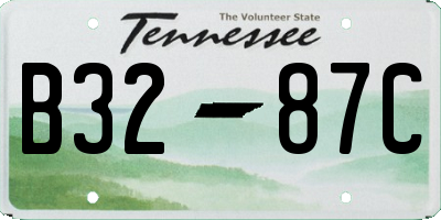 TN license plate B3287C