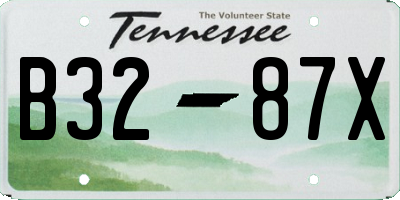 TN license plate B3287X