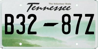 TN license plate B3287Z