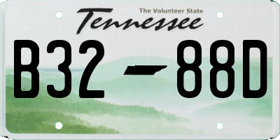 TN license plate B3288D