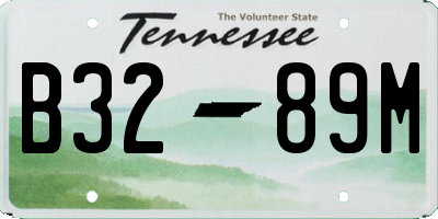 TN license plate B3289M