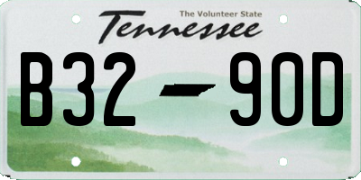 TN license plate B3290D