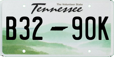 TN license plate B3290K