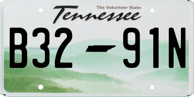 TN license plate B3291N