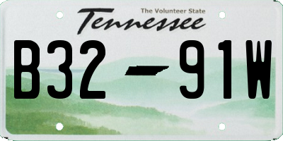TN license plate B3291W