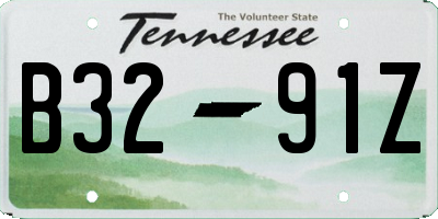 TN license plate B3291Z