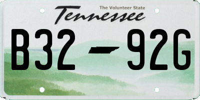 TN license plate B3292G