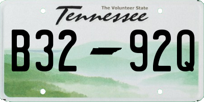 TN license plate B3292Q