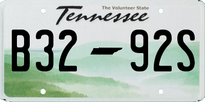TN license plate B3292S