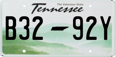 TN license plate B3292Y
