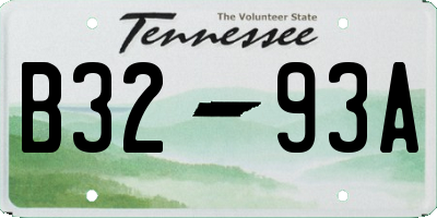 TN license plate B3293A