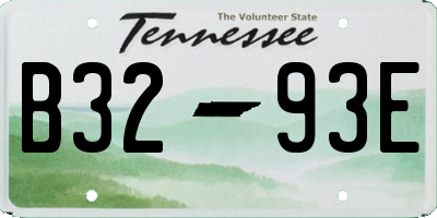 TN license plate B3293E