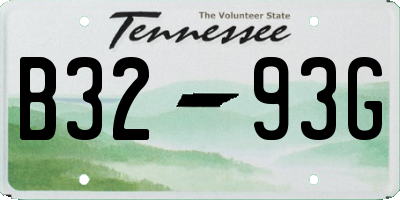 TN license plate B3293G