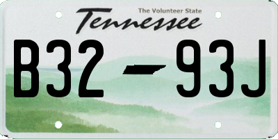 TN license plate B3293J