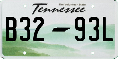 TN license plate B3293L