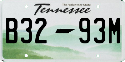 TN license plate B3293M