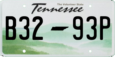 TN license plate B3293P