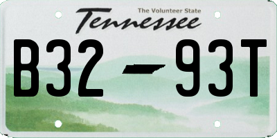 TN license plate B3293T