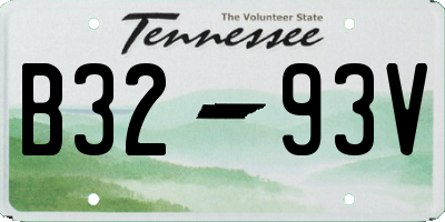 TN license plate B3293V