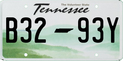 TN license plate B3293Y