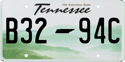 TN license plate B3294C