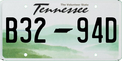 TN license plate B3294D